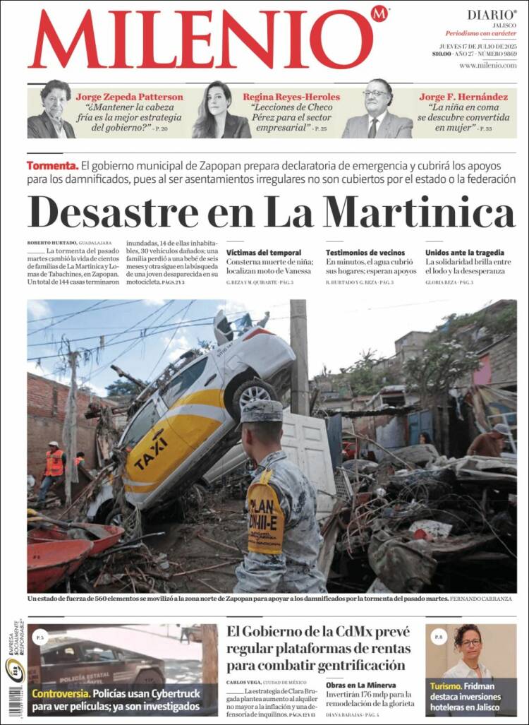 Portada de Milenio - Jalisco (Mexico)