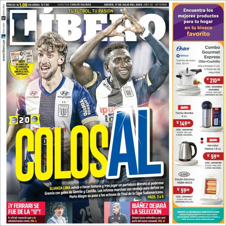 Portada de Líbero (Peru)