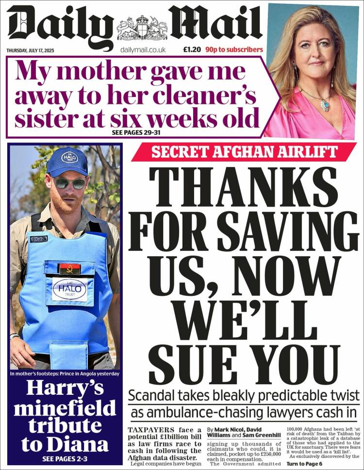 Portada de Daily Mail (United Kingdom)