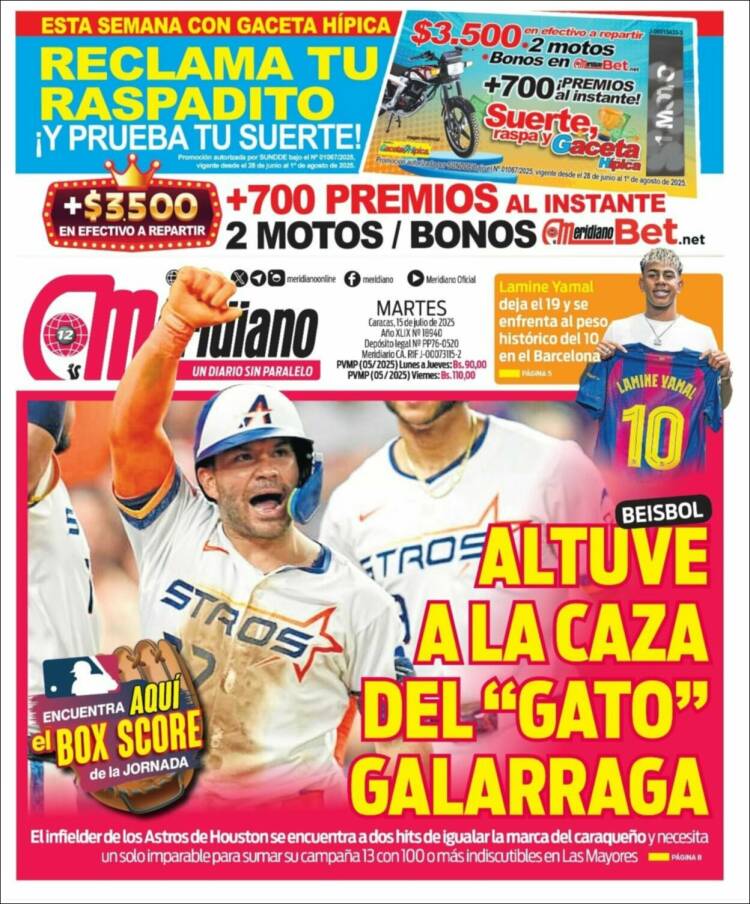 Portada de Meridiano (Venezuela)