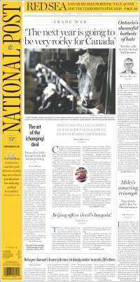 Portada de The National Post (Canada)