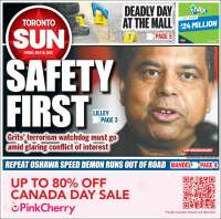 Portada de The Toronto Sun (Canada)