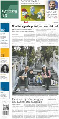 Portada de The Vancouver Sun (Canada)