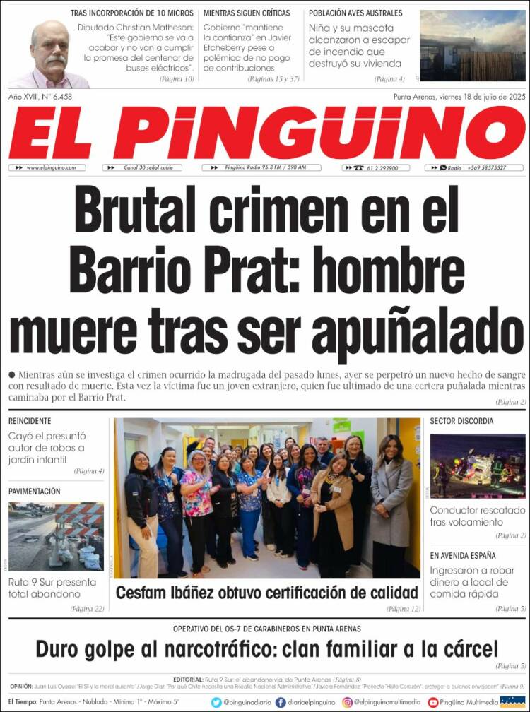 Portada de El Pingüino (Chile)