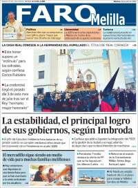 Portada de El Faro de Melilla (Spain)