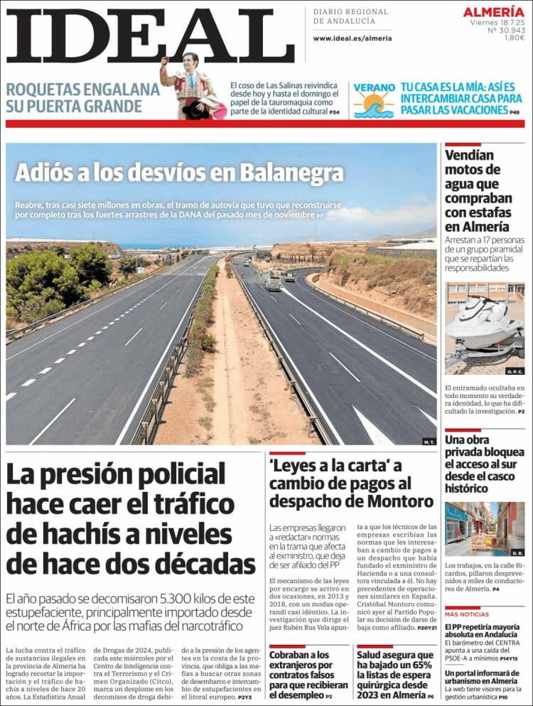 Portada de Ideal Almeria (Spain)