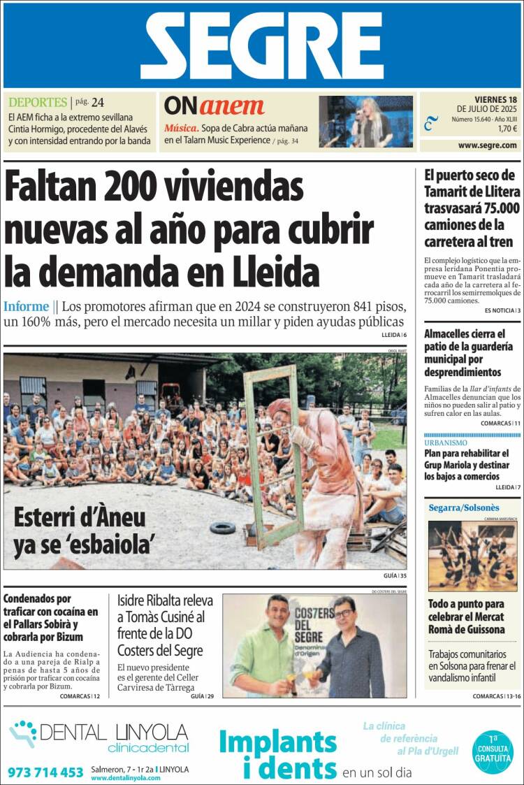Portada de Segre  (Spain)