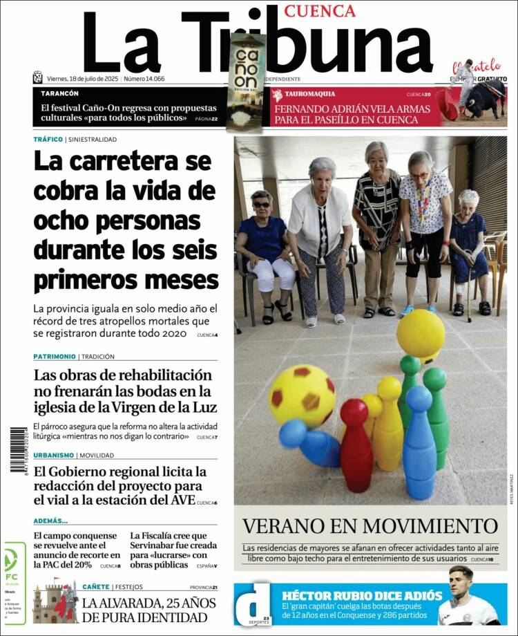 Portada de La Tribuna de Cuenca (Spain)
