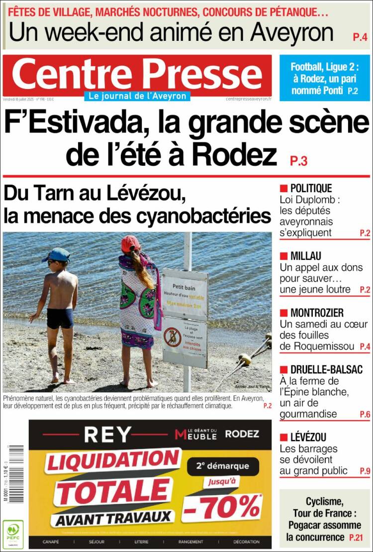 Portada de Centre Presse (France)