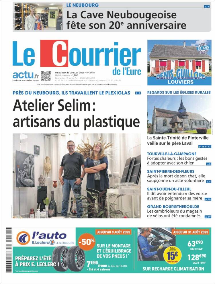 Portada de Le Courrier de l'Ouest (France)