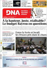Portada de Les Dernières Nouvelles d'Alsace (Francia)