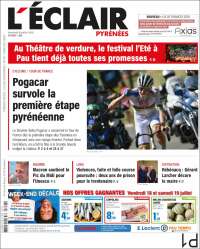 Portada de L'Eclair des Pyrénées (Francia)