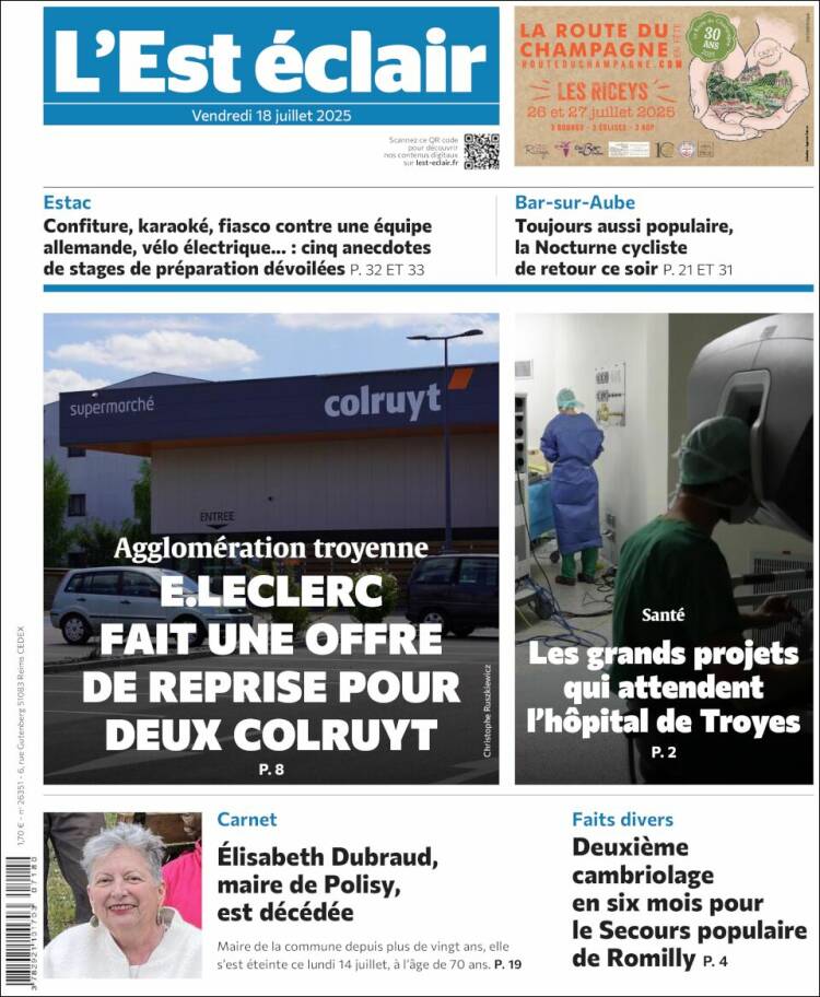 Portada de L'Est Eclair (France)
