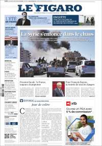 Portada de Le Figaro (Francia)