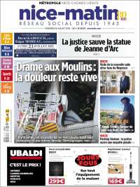 Portada de Nice-Matin (Francia)