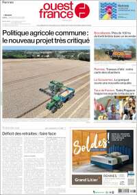 Portada de Ouest France (Francia)