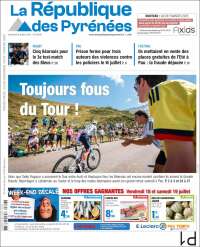 Portada de La République des Pyrénées (Francia)