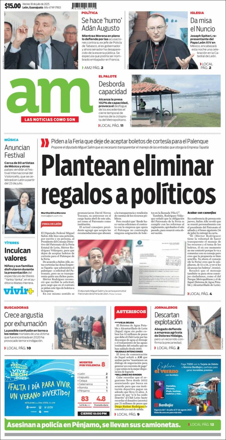 Portada de Al Día A.M. (Mexico)