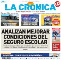Portada de La Crónica de Baja California (Mexico)