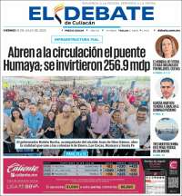 Portada de El Debate de Culiacán (Mexique)