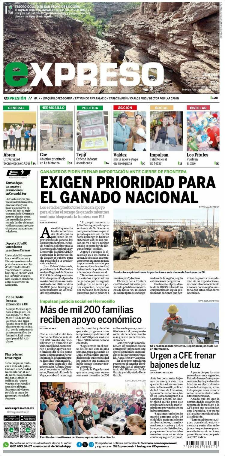 Portada de Expreso (Mexico)