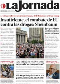 Portada de La Jornada (Mexico)