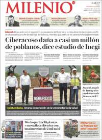 Portada de Milenio de Puebla (Mexico)