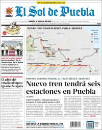 Portada de El Sol de Puebla (Mexico)