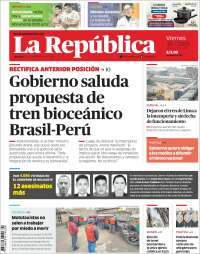 Portada de La Republica (Peru)