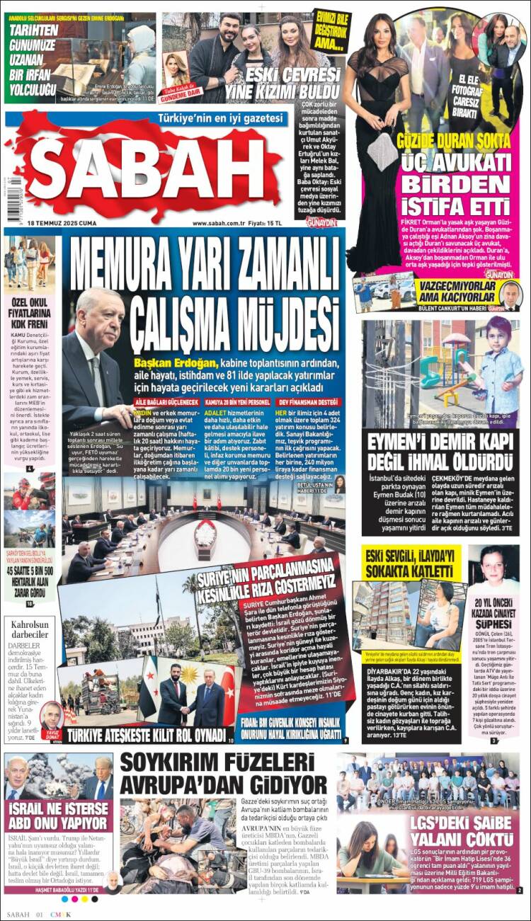 Portada de Sabah (Turkey)