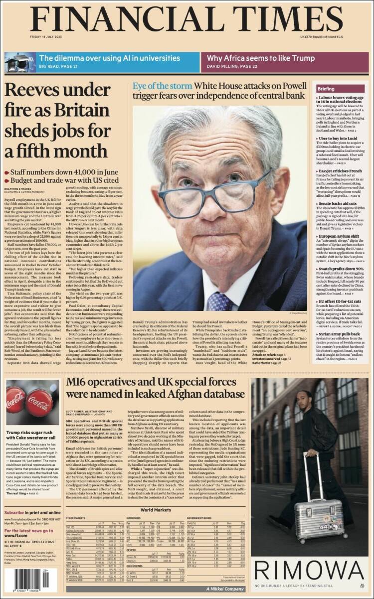 Portada de Financial Times (United Kingdom)