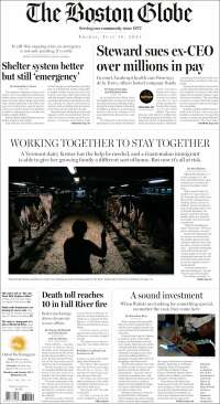 Portada de Boston Globe (USA)