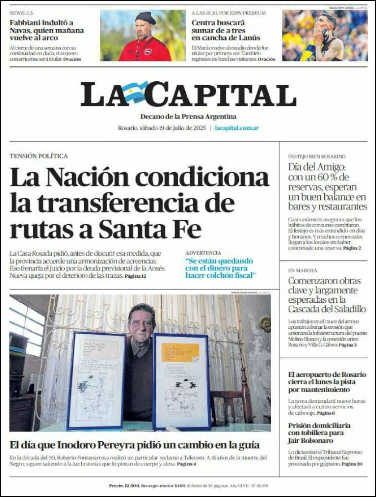 Portada de La Capital - Rosario (Argentina)