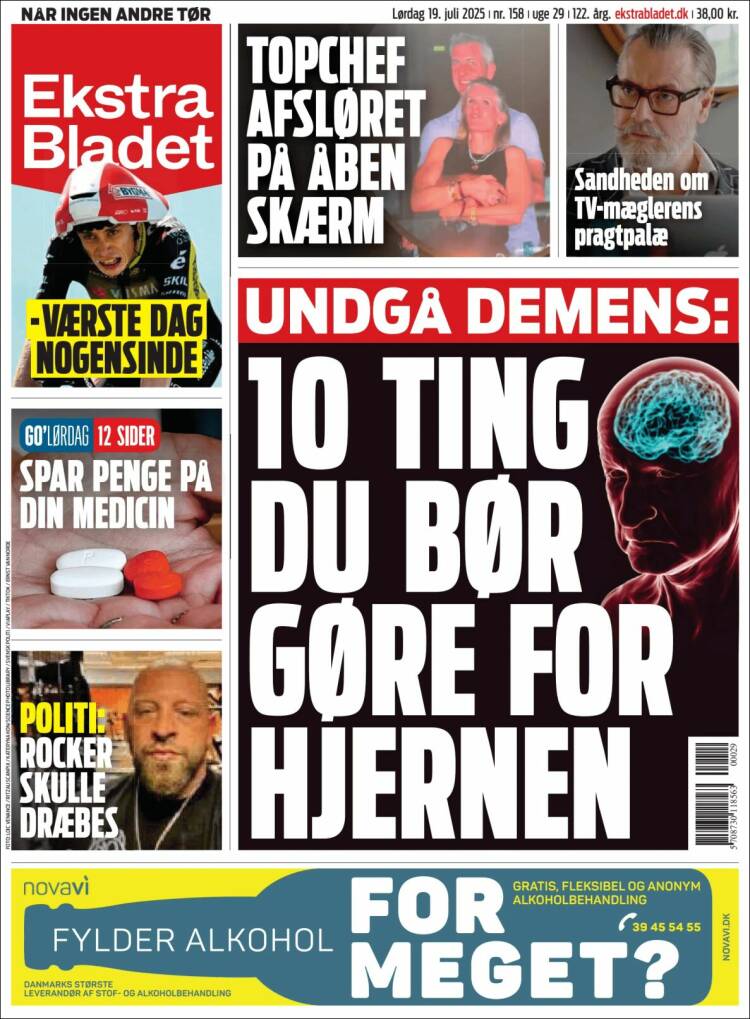 Portada de Ekstra Bladet (Dinamarca)