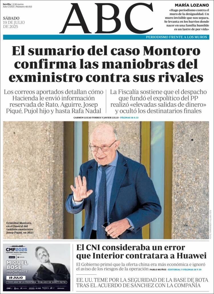 Portada de ABC - Sevilla (España)