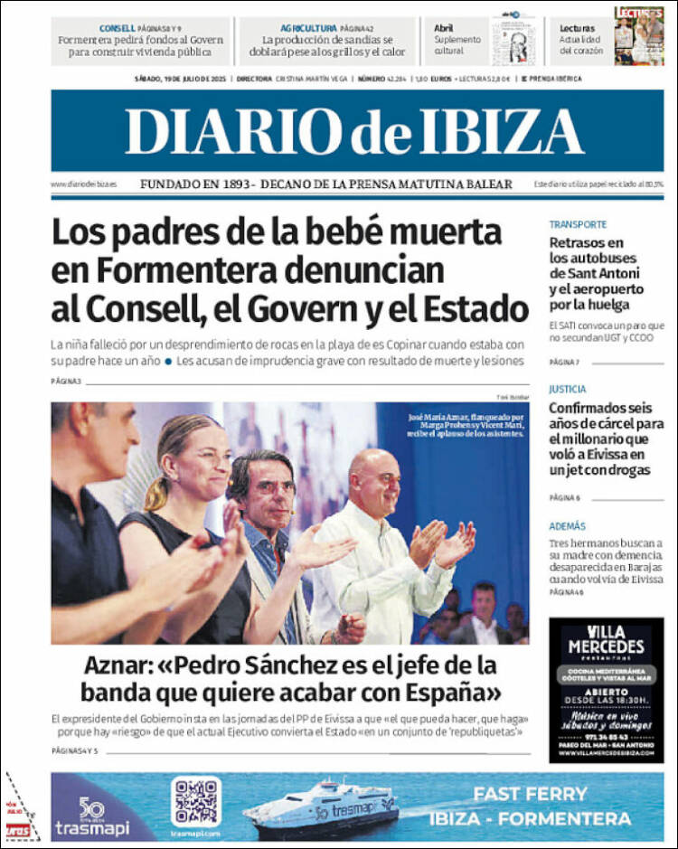 Portada de Diario de Ibiza (España)