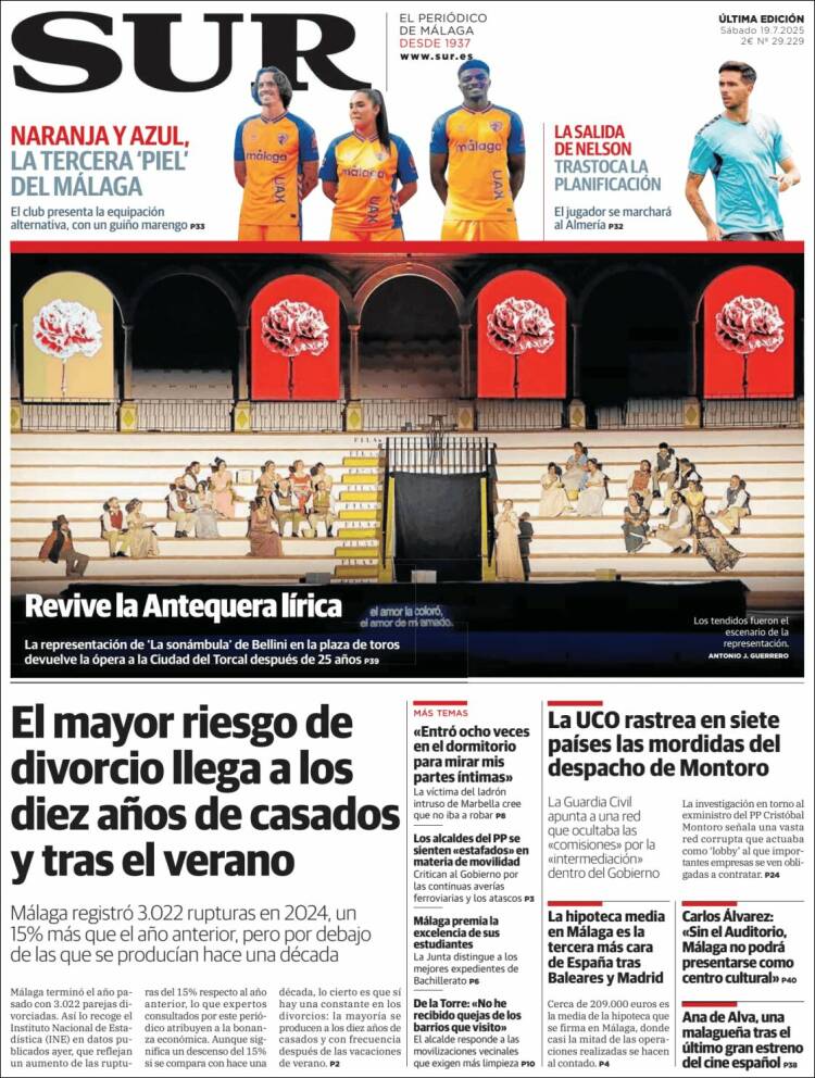 Portada de Diario el Sur (España)