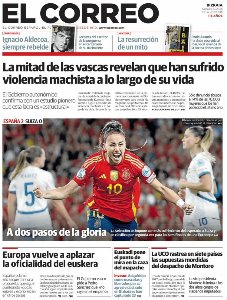 Portada de El Correo (España)