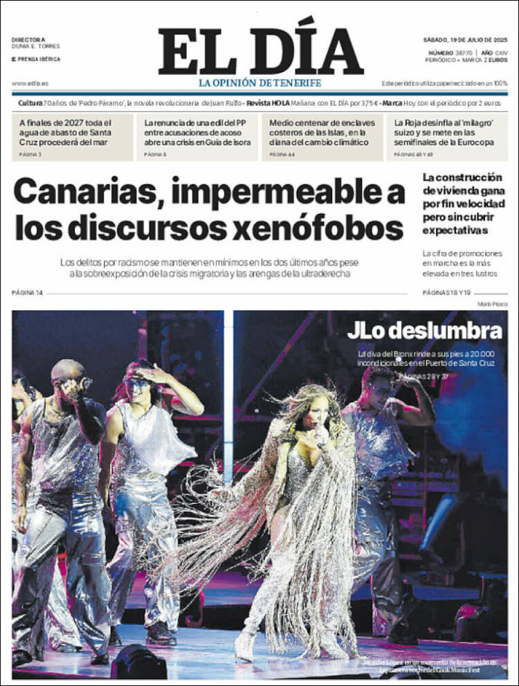 Portada de El Día (España)