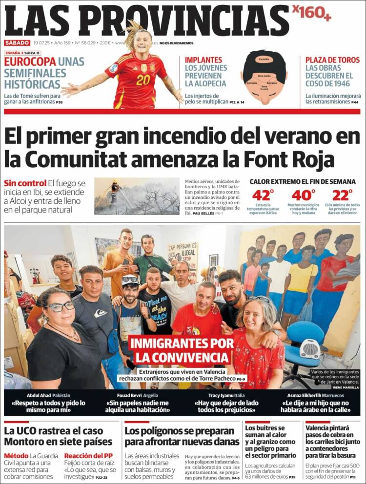 Portada de Las Provincias (España)