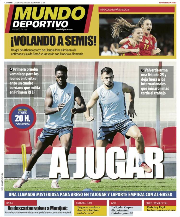 Portada de Mundo Deportivo Bizkaia (España)
