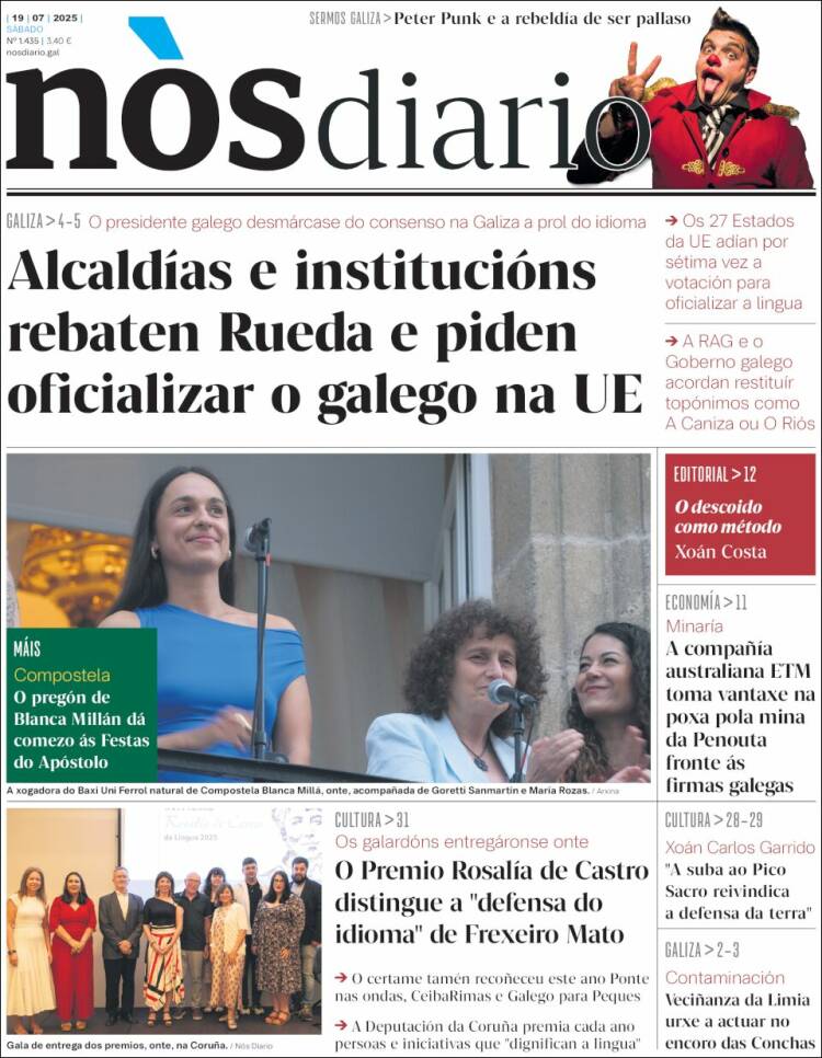 Portada de Nòs Diario (España)