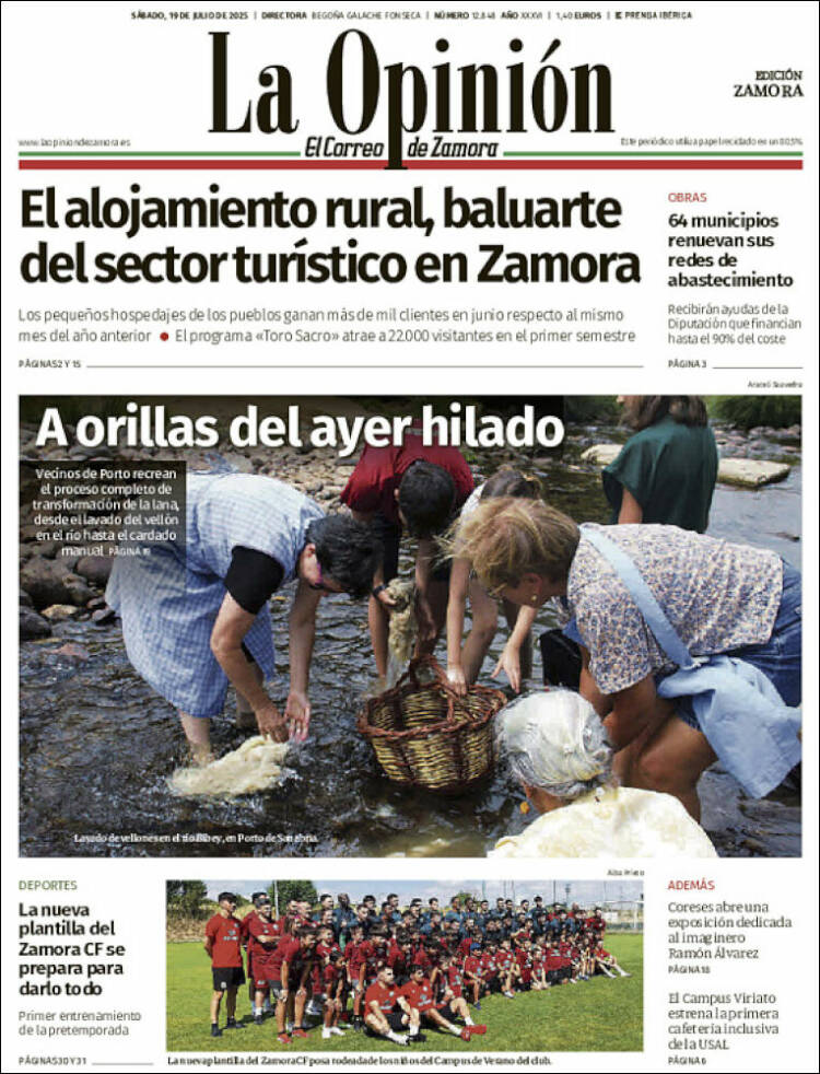 Portada de La Opinión - El Correo de Zamora (España)