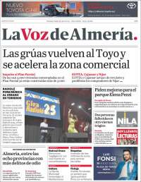 Portada de La Voz de Almería (España)