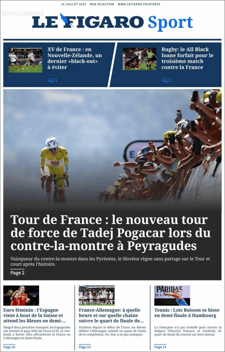 Portada de Le Figaro Sport (France)