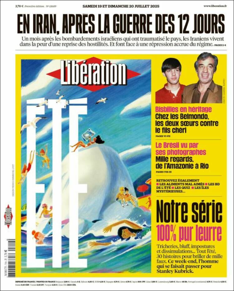 Portada de Libération (Francia)