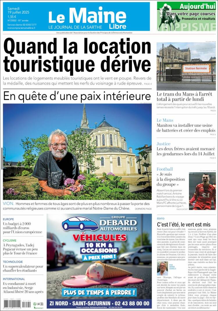 Portada de Le Maine Libre (Francia)