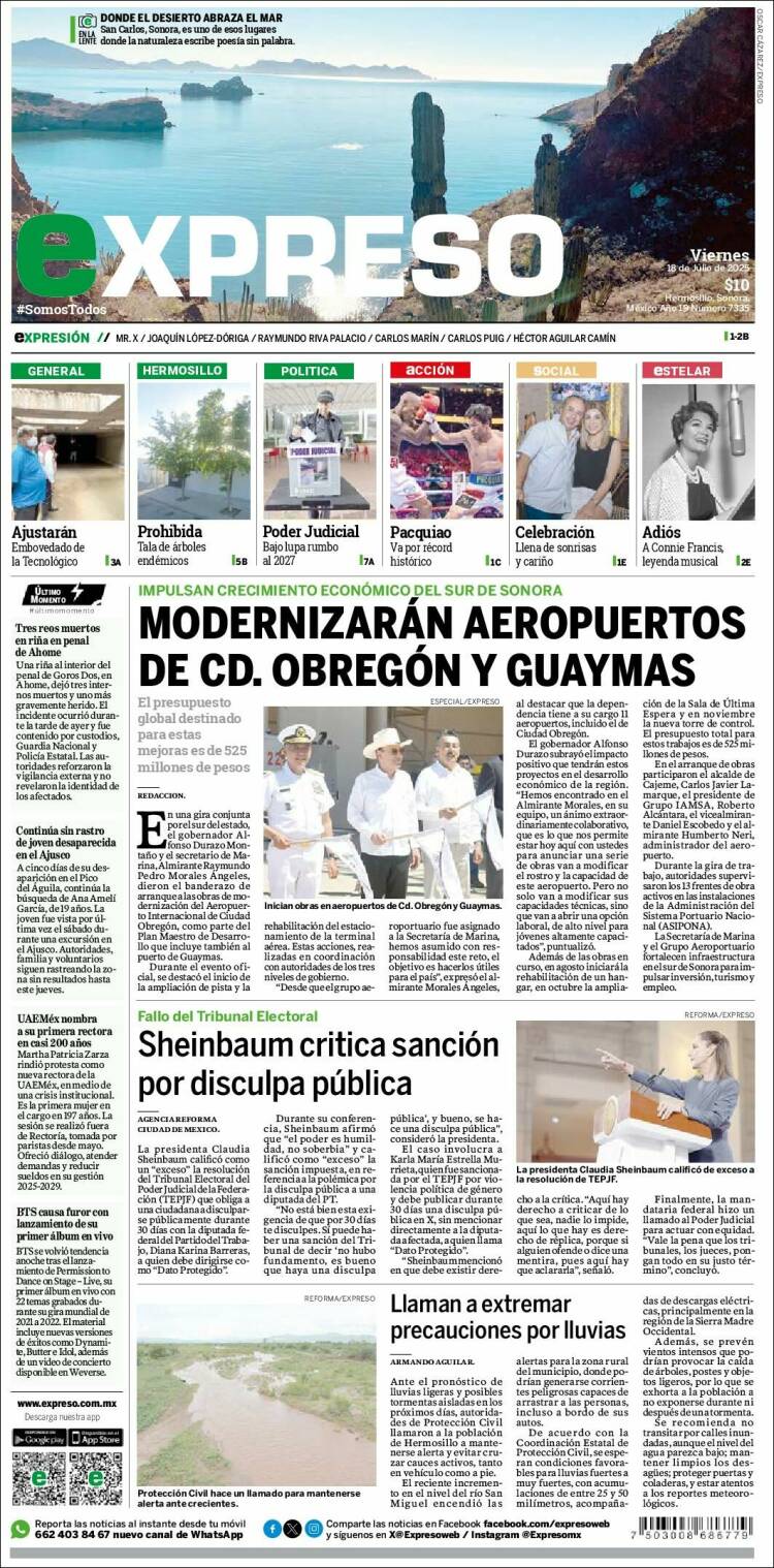 Portada de Expreso (México)