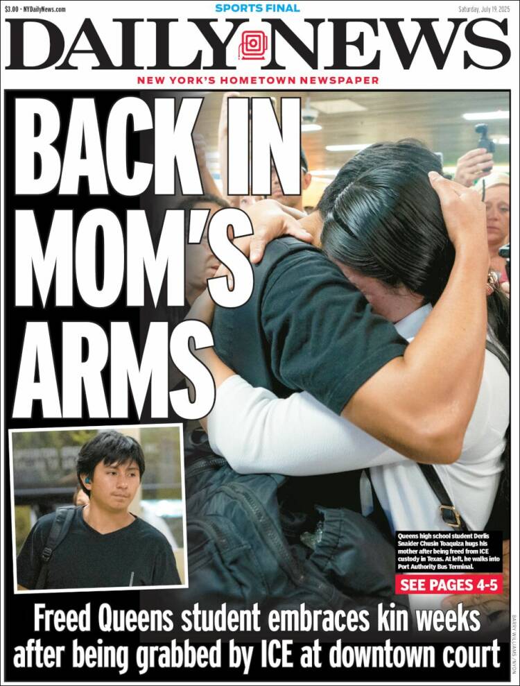 Portada de Daily News - New York (USA)