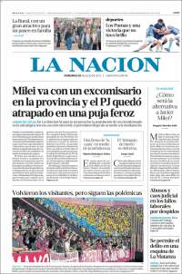 Portada de La Nación (Argentina)